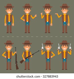 Cowboy character in various poses