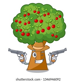 Cowboy cherry tree in the cartoon shape