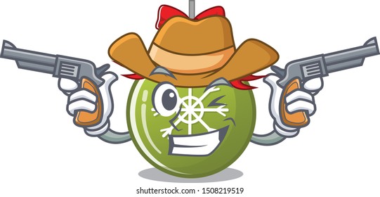 Cowboy christmas ball green with the character