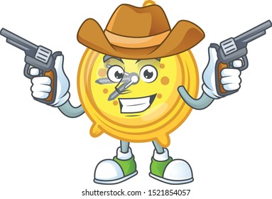 Cowboy design alarm clock in cartoon character