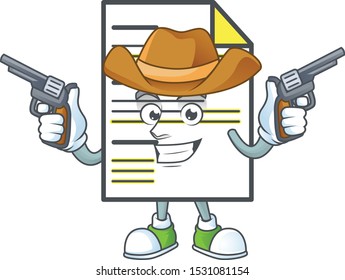Cowboy the document for a contract business.