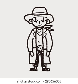 cowboy doodle