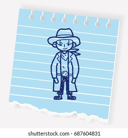 cowboy doodle