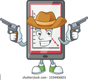 Cowboy down chart vertical tablet character style.