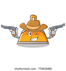 Cowboy dustpan character cartoon style