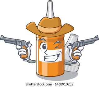 Cowboy ear drops isolated in the cartoon