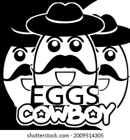 Cowboy-Ei-Vektorgrafik