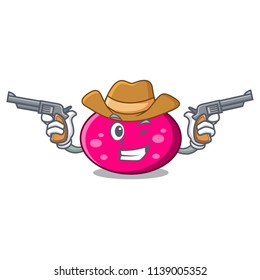 Cowboy ellipse character cartoon style