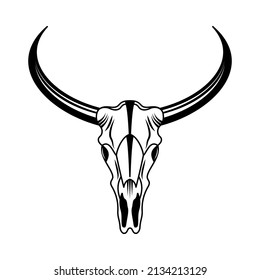 Cowboy emblem monochrome vintage composition with isolated image of coyote head vector illustration
