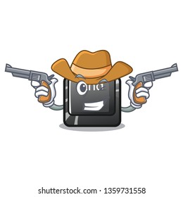 Cowboy end button toys in shape mascot