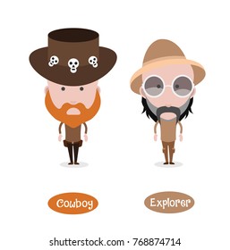 Cowboy and explorer figure avatar