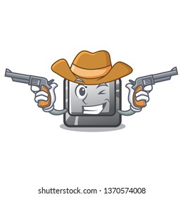 Cowboy F button in the character shape