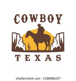 Cowboy Figure Silhouette Horse Lassoing Vector Stock Vector (Royalty ...