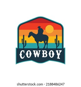 cowboy figure silhouette in horse lassoing  Vector