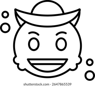 Cowboy Filled Style Icon Design
