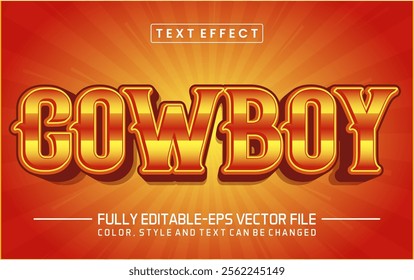Cowboy font Text effect editable