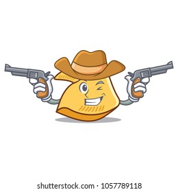 Cowboy Fortune Cookie Character Cartoon