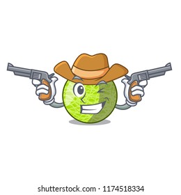 Cowboy fresh melon isolated on character cartoon