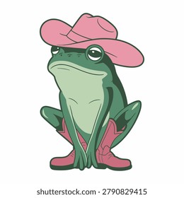 Cowboy Frog in Pink