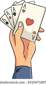Cowboy Game Cards Cartoon Colored Clipart 