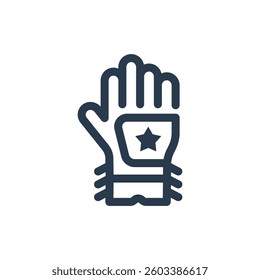Cowboy Glove for Rodeo Competition Vector Icon