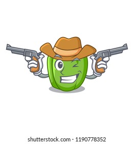 Cowboy green pepper in the plate character