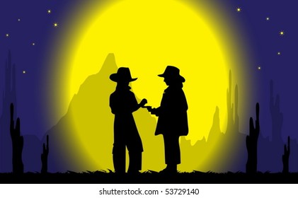 Cowboy with gun