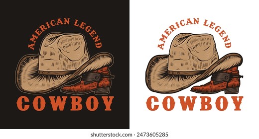 Cowboy Hand drawn Logo design