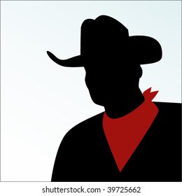 Cowboy with handkerchief around neck