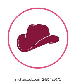 Cowboy hat artwork trendy beautiful vector illustration colorful abstract icon design