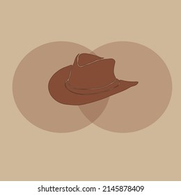 cowboy hat background icon brown
