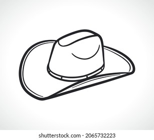 cowboy hat black and white