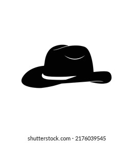 Cowboy Hat Black White Icon Design Stock Vector (Royalty Free ...