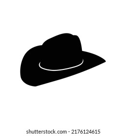 Cowboy Hat Black White Icon Design Stock Vector (Royalty Free ...