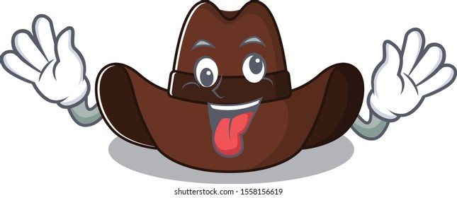 cowboy hat bring gift with the cartoon character