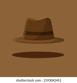 cowboy hat brown color illustrator