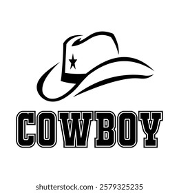 Cowboy hat or bullhide hats line art icon for apps and websites.