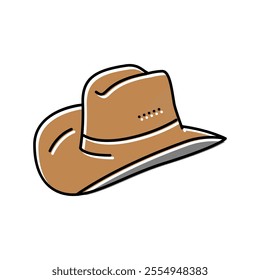 cowboy hat cap color icon vector. cowboy hat cap sign. isolated symbol illustration