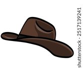 Cowboy Hat Cap Vector Illustration