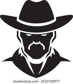 Cowboy Hat Cap Vector silhouette image for Illustration