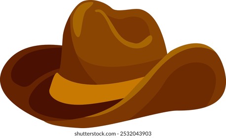 Cowboy hat cartoon icon. Western vintage fashion