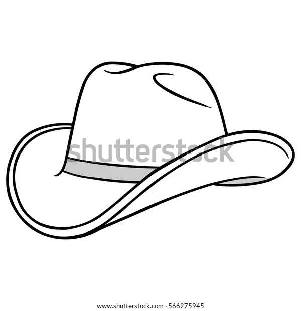 Cowboy Hat Cartoon Illustration Stock Vector (Royalty Free) 566275945