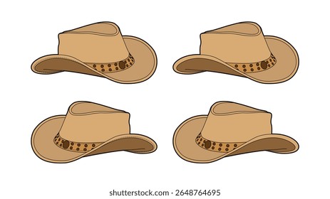 Cowboy hat Cowgirl rodeo icon classic west western vector illustration usa wild cool symbol state