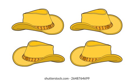 Cowboy hat Cowgirl rodeo icon classic west western vector illustration usa wild cool symbol state