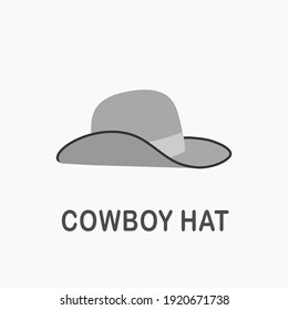 cowboy hat creative simple flat vector illustration