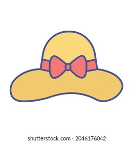 Cowboy hat Fill inside vector icon which can easily modify or edit 