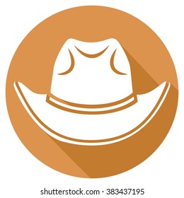 cowboy hat flat icon