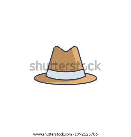 cowboy hat Flat Icon Isolated On White Background