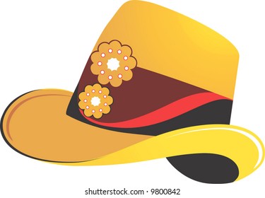 cowboy hat  with flowers	
