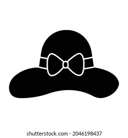 Icono vectorial de Estilo Glifo de sombrero de vaca que puede modificar o editar fácilmente 